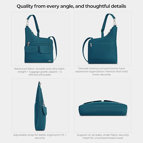 Travelon Anti-Theft Classic Crossbody Bag - color: Teal