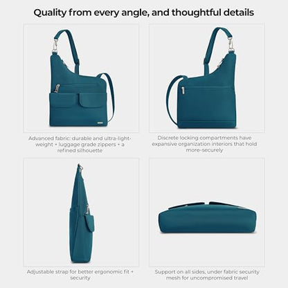 Travelon Anti-Theft Classic Crossbody Bag - color: Teal