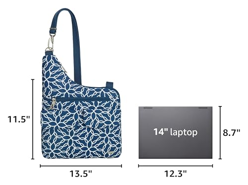 Travelon Anti-Theft Classic Crossbody Bag - color: Woven Flower