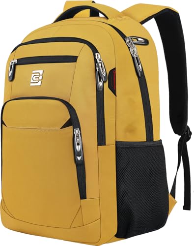 Volher Laptop Backpack,Business Travel Anti Theft Slim College Backpack - color: Yellow, size: 15.6 Inch, style: Laptop