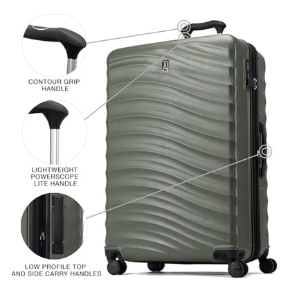 Travelpro Maxlite Air V2 Hardside Expandable Checked, Green, 28-Inch - color: Slate Green, size: Checked Large 28-Inch