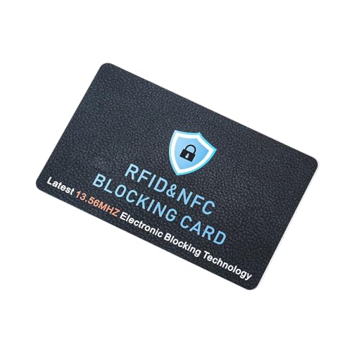1 Pack RFID Blocking Card, Contactless NFC Debit Credit Card Passport Protector,Entire Wallet Purse Protect - color: 1 Pcs Black