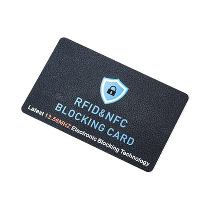 1 Pack RFID Blocking Card, Contactless NFC Debit Credit Card Passport Protector,Entire Wallet Purse Protect - color: 1 Pcs Black