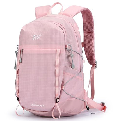 Eslcorri 22L Light Hiking Backpack Daypack with Trekking Pole Holder - Pink - color: 23l-pink