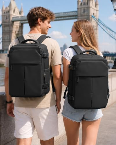suradar Travel Backpack for Women Men Laptop Backpacks Carry On - color: A1-black