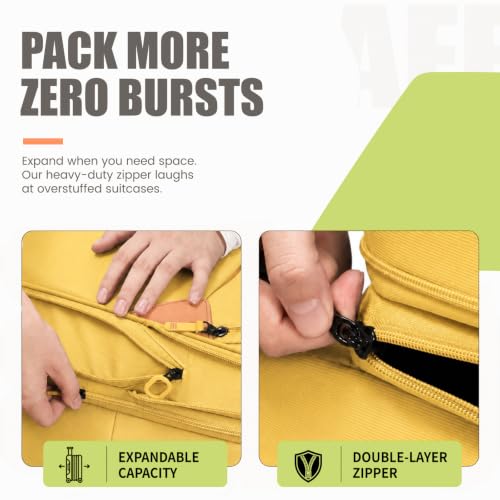 Verage Cambridge Lightweight Luggage Softside Expandable Spinner Wheel Suitcase (Misted Yellow, 29-Inch) - color: Misted Yellow, size: 29-Inch