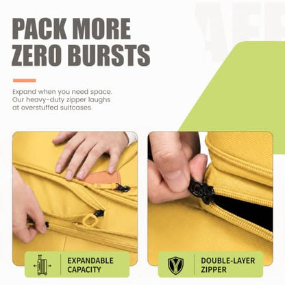 Verage Cambridge Lightweight Luggage Softside Expandable Spinner Wheel Suitcase (Misted Yellow, 29-Inch) - color: Misted Yellow, size: 29-Inch
