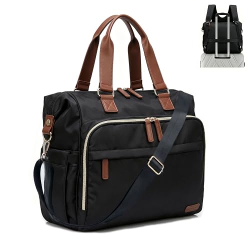 Diaper Bag Backpack Mommy Bag Large Capacity Diaper Backpack Travel Essential Baby Diaper Bag for Mom and Dad, Black (Black) - color: Black