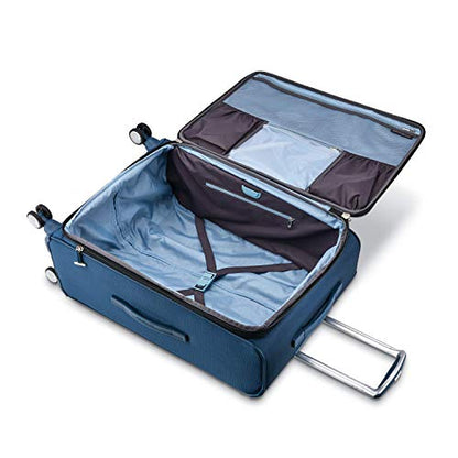 Samsonite Solyte DLX Softside Expandable Luggage with Spinner Wheels, Mediterranean Blue, Checked-Large 29-Inch - color: Mediterranean Blue, size: Checked-Large 29-Inch