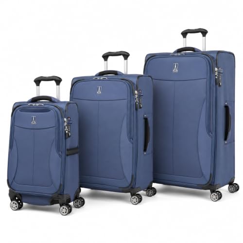 Travelpro Softsided 3PC Expandable Luggage (20/25/29), TSA Lock, Ocean Blue - color: Ocean Blue, size: 3-Piece Set (20/25/29)