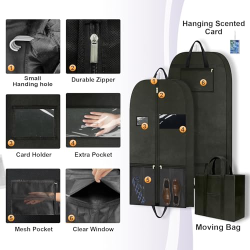 60" Garment Bag for Long Dresses, Gown Cover for Travel and Storage - size: Var-GYD-60-1P