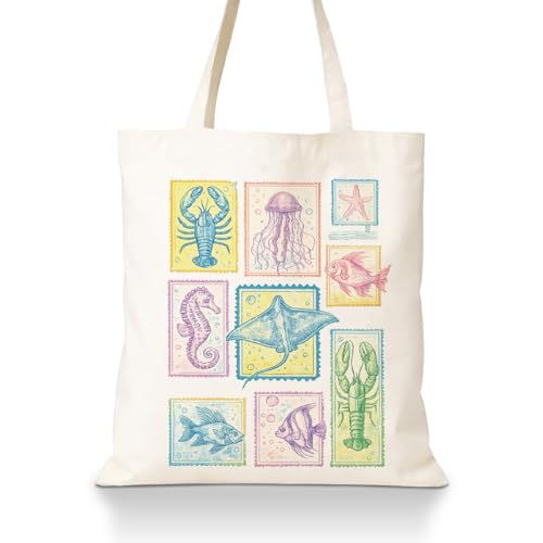 Book Lover Tote Bag with Funny Reading Quote Bag - color: Summer 01