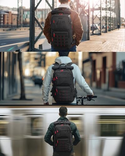 Gonex Travel Backpack, 40L Expandable Carry On, 3-in-1 Convertible - color: Black