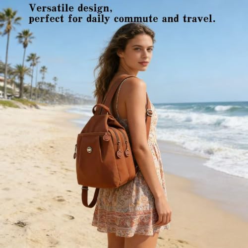 Waterproof 2-Way Commuter Bag, Convertible Tote Backpack, Anti-Theft Work Bag for Women, 30x21x14cm (Grey) - color: Grey