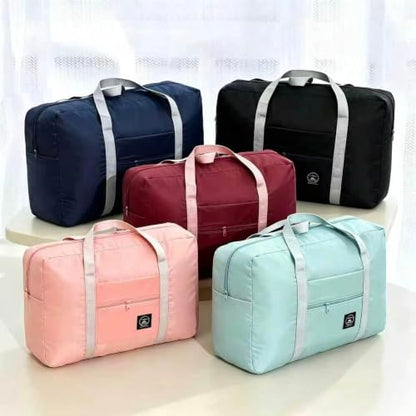 5pcs Foldable Travel Duffel Bag, Lightweight Waterproof Carry,5Colors - color: Red,Black,Pink,Blue,Sky Blue