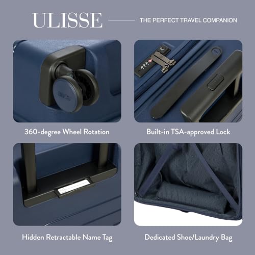 Bric's B|Y Ulisse Checked Luggage with Spinner Wheels – Expandable Lightweighted Hard Shell Suitcase, TSA Combination Lock - Removeable Wash Bag Included - 30 Inch, Ocean Blue - color: Ocean Blue, size: Checked-large