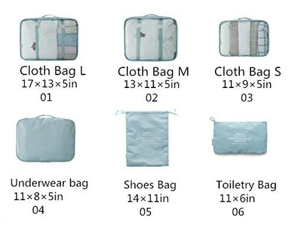 Luggage Packing Organizers Packing Cubes Set for Travel (black) - color: black 8pc