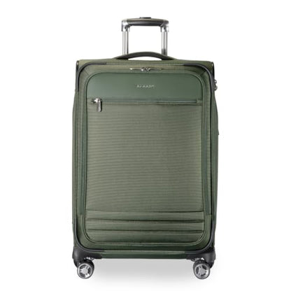 Ricardo Beverly Hills Softside Medium, 24-Inch Lightweight Expandable Checked Luggage, 360° Spinner Wheels, TSA Lock, Telescopic Pull Handle, Sustainable Design, Pine, Ashbury Series - color: Pine, size: Check-In Medium 24-Inch