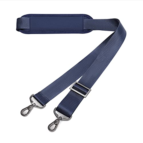 MOSISO 56 inch Shoulder Strap, Adjustable Soft Universal Non-Slip Strap - color: Navy Blue