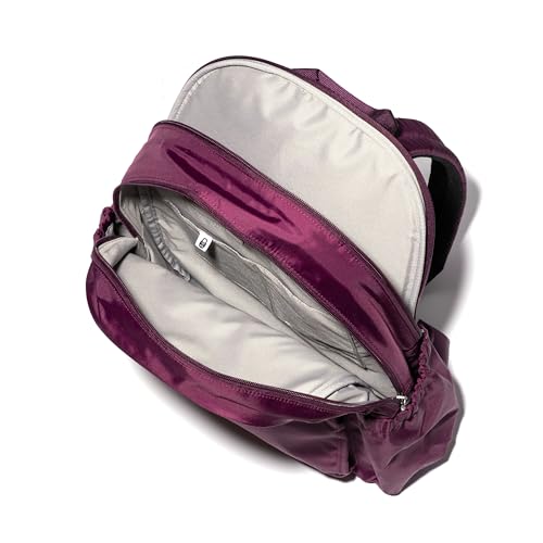 Baggallini Essential Laptop Backpack - 16x12 Inch Travel Backpack with 16" Laptop Sleeve - Lightweight Luggage Backpack - color: Mulberry