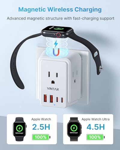 VINTAR Universal Travel Adapter for Apple Watch Charger, Type A,B,C,D,G,I,M - style: Type A/B/C/G/D/M/I-All in One Adapter