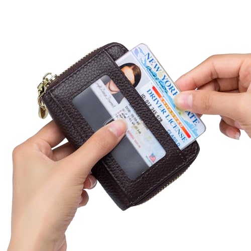 imeetu Rfid Credit Card Holder, Businese Card Case, Wallet for Women Men - color: Max - Coffee