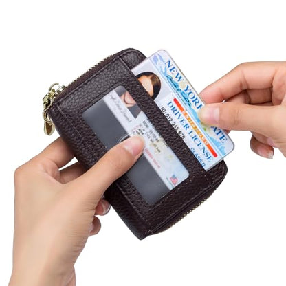 imeetu Rfid Credit Card Holder, Businese Card Case, Wallet for Women Men - color: Max - Coffee