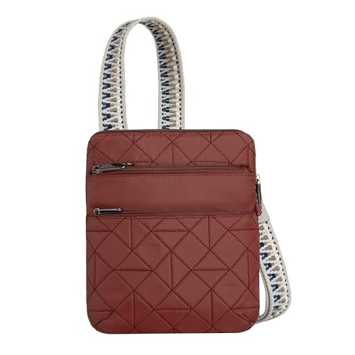 Travelon Anti-Theft Boho Slim Crossbody - color: Paprika
