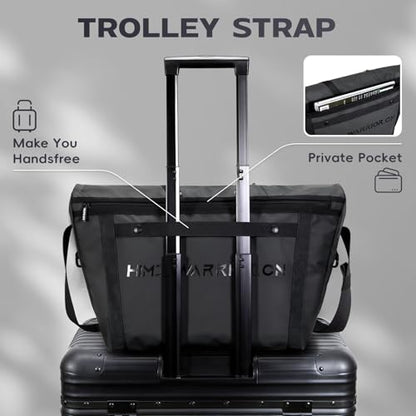 Large Messenger Bag Crossbody Laptop, Black - color: Dark Black