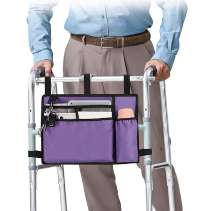 supregear Walker Bag w/Cup Holder, Universal Walker Accessories for Seniors - color: Light Purple