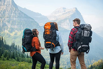 Teton 65L Scout Internal Frame Backpack for Hiking, Camping, Backpacking, Travel, Rain Cover Included, Black - color: Black, size: 65L