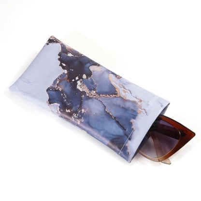 TRIUMPH VISION Eyeglass Case Glasses Case Soft Sunglass Pouch Sleeve 3 Pack - color: Pu Marble Multi Colors