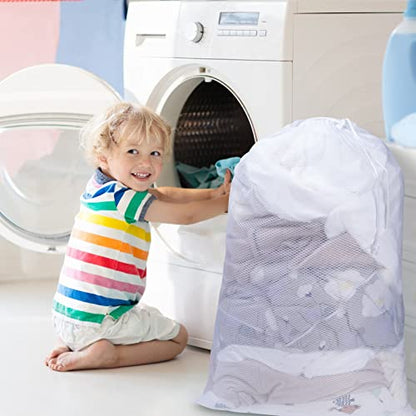 Meowoo 4Pcs Large Mesh Laundry Bag, 24×36inch - color: White-4pcs, size: 24x36 inch