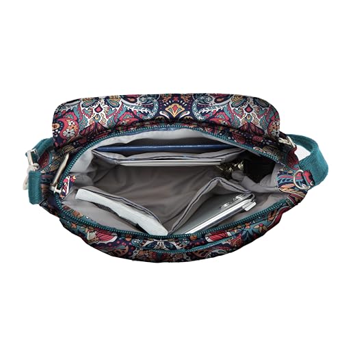 Travelon Anti-Theft Classic Mini Shoulder Bag - color: Summer Paisley
