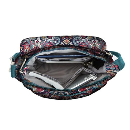 Travelon Anti-Theft Classic Mini Shoulder Bag - color: Summer Paisley