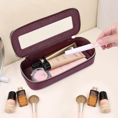 Pinkmik Makeup Brush Case, Burgundy, SLIM - color: B/Burgundy, size: SLIM