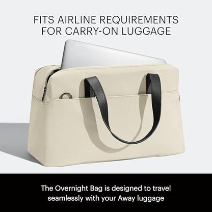 Away The Overnight Bag, Airline Approved Carry-On Travel Duffle Bag - color: Salt White