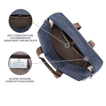 Travelpro Platinum Elite Carry on Soft Travel Underseat Tote Bag, Weekender, Overnight, Men and Women,16.5 Inch - color: True Navy Blue