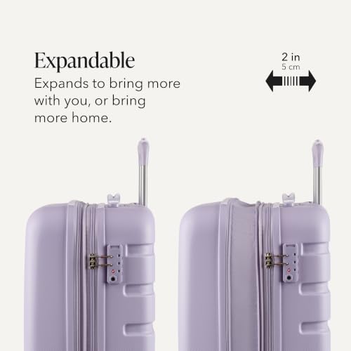 SwissGear 7366 Signature Hardside Expandable Luggage with Spinner Wheels, TSA Lock, Cup-Holder, Evening Haze, 3-Piece Set (19/23/27) - color: Evening Haze, size: 3-Piece Set (19/23/27)
