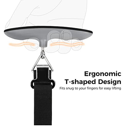pack all Digital Luggage Scale for Travel, 110Lbs Capacity, 0.1Lb Precision - color: Black