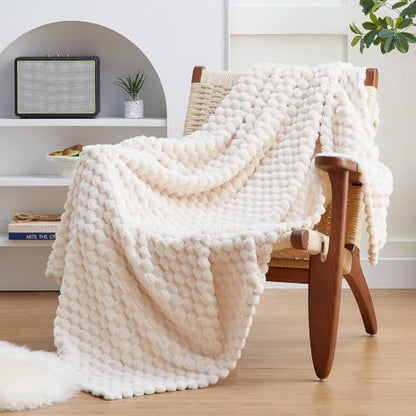 EXQ Home Beige Soft Fleece Full Blanket Cozy Throw for Couch Turtle Shell - color: Beige, size: Full