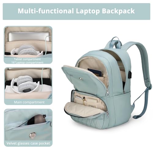 Swissdigital Design Women's College Backpack 15.6-Inch Laptop SD1711-14 - color: Teal Blue