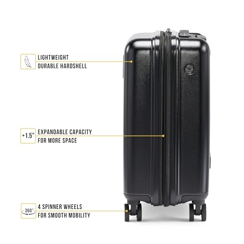 DKNY On the Go 21" Hardshell Lightweight Expandable Carry-On Luggage with Spinner Wheels,Black - color: Black, size: 21" Carry-On Luggage