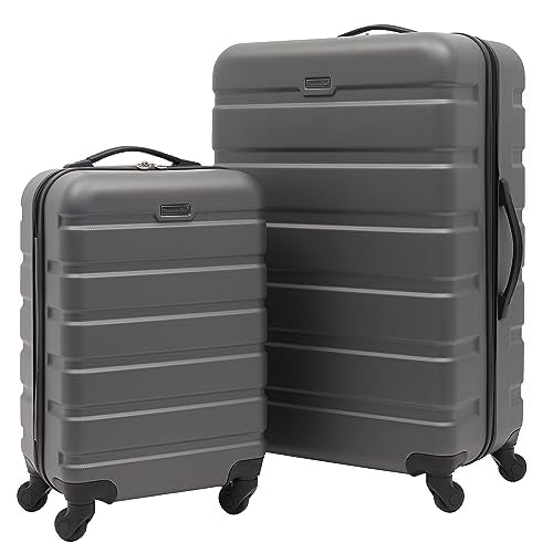 Travelers Club Harper Luggage, Charcoal, 2 Piece Set - color: Charcoal, size: 2-Piece Set