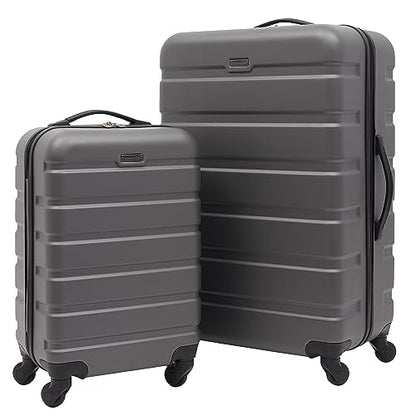 Travelers Club Harper Luggage, Charcoal, 2 Piece Set - color: Charcoal, size: 2-Piece Set