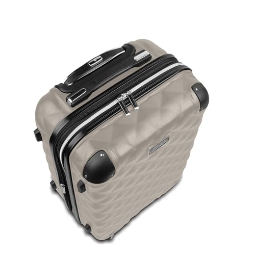 Kenneth Cole REACTION Diamond Tower Collection Lightweight Hardside Expandable 8-Wheel Spinner Travel Luggage, Rye, 2-Piece Set (20" & 28") - color: Rye, size: 2-Piece Set (20" & 28")