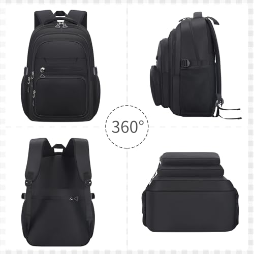 PRAGARI Cute Backpack for School Girls Aesthetic Backpack College Bookbag - color: Black