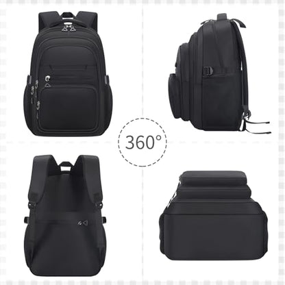 PRAGARI Cute Backpack for School Girls Aesthetic Backpack College Bookbag - color: Black