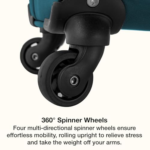 U.S. Traveler Anzio Softside Expandable Luggage with Spinner Wheels, Teal, 2-Piece Set (22/30) - color: Teal, size: 2-Piece Set (22/30)