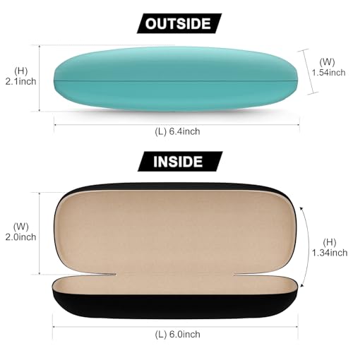 Eyeglasses Case, Hard Shell Protective Case for Glasses, Unisex for Women Men - color: 3 Pack-solid Color-1